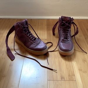 Maroon Nike Air Force size 8